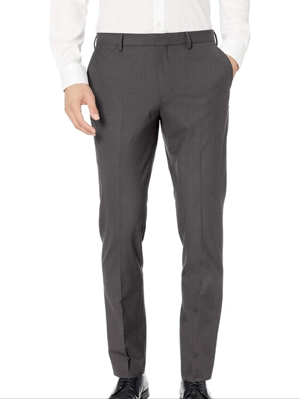 AmazonBasics Men’s Classic Dress Pants- Gray 35×34 NEW
